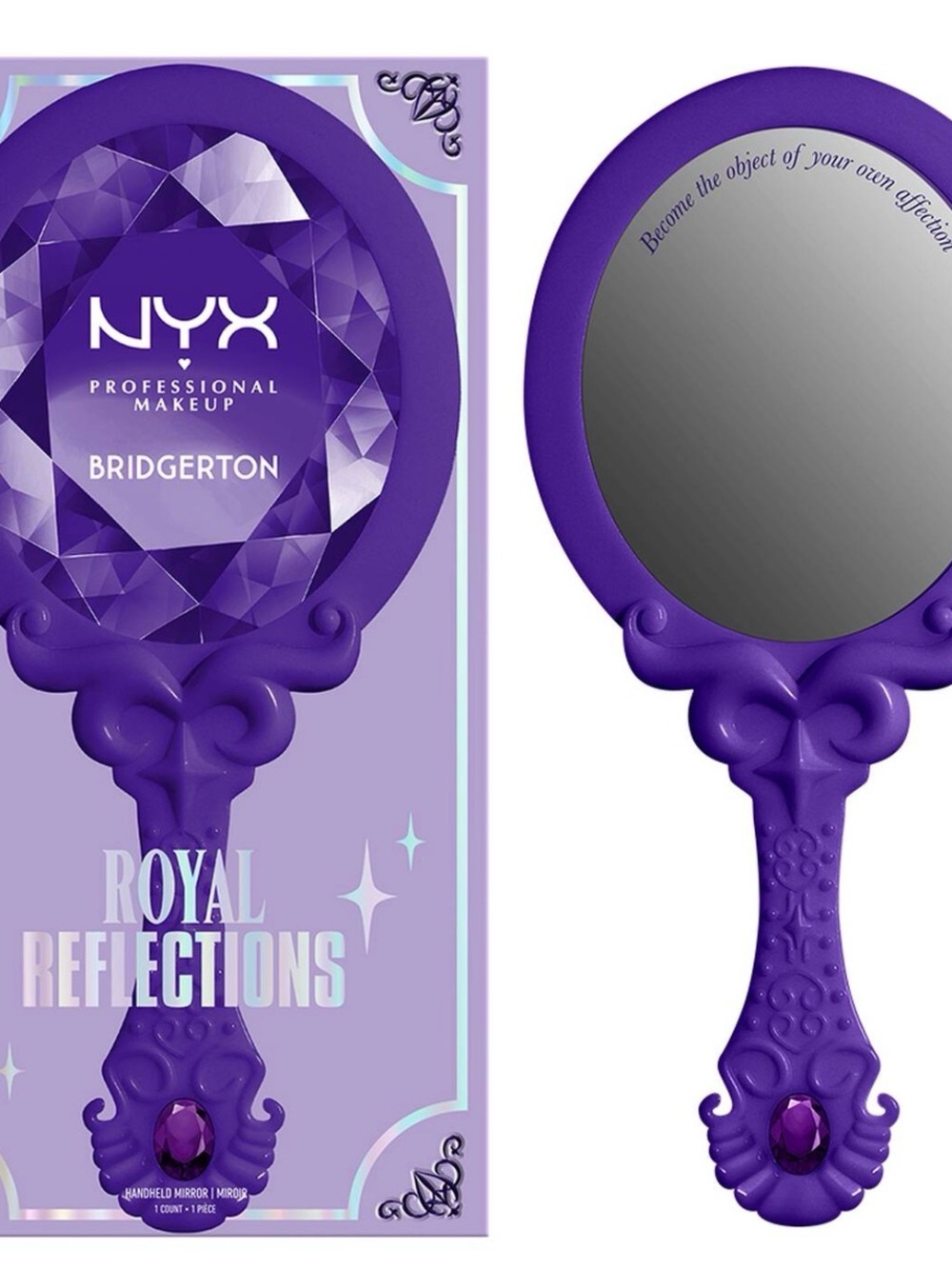 NYX Bridgerton Royal Reflections Handheld Mirror - Purple